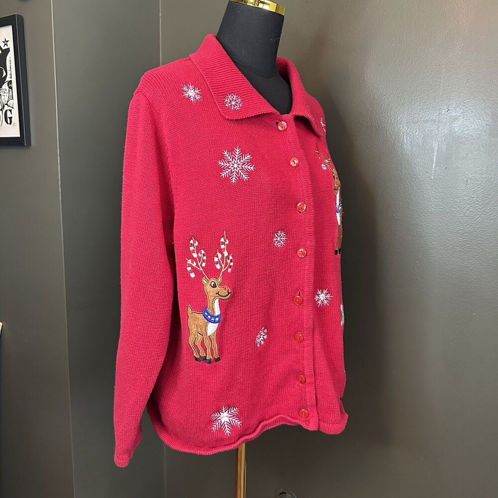 Vintage Classic Elements Button Front Sweater Kit… - image 8